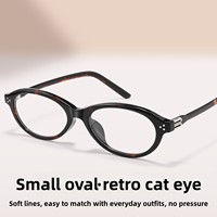 Explosions Nerd Plate GM Fashion Ovale Petit Cadre Cat Eye Motif Géométrique Pleine Jante Unisexe Lunettes 92270BD Fibre D'acétate
