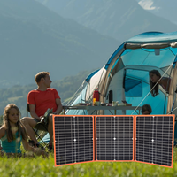 Chargeur de panneau solaire portable pliable haute efficacité 60W pour le camping, la randonnée et les voyages