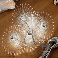 Expédition rapide, en stock : Guirlande lumineuse décorative d'intérieur à brancher, 1,7 m, 5 fleurs de pissenlit, blanc chaud, pour mariage, plafond, centre commercial