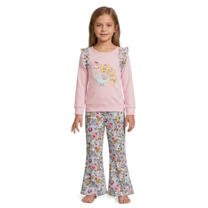 Conjuntos de Ropa para Niñas con Bordado de Pavo de Acción de Gracias RTS, Romper para Bebés de Algodón y Spandex, Ropa para Hermanas - Product Image 5