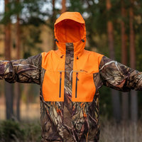 Offre Spéciale Orange Camouflage chauffé Soft Shell veste pour hommes imperméable en plein air équipement de chasse coupe-vent caractéristique pour la saison d'hiver
