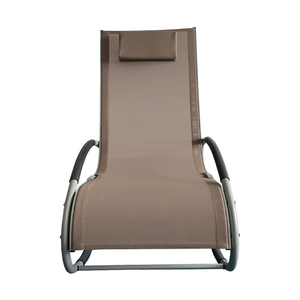 Chaise longue de jardin en aluminium, chaise à bascule de plage, chaise longue orbitale - Product Image 2