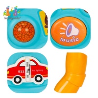 Volant musical pour bébé avec camion de pompiers coulissant, jouet interactif pour siège auto