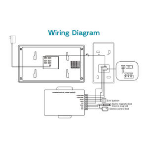 نظام اتصال داخلي ذكي من تويا مع شاشة فيديو 10 بوصات وقارئ بصمات وأرقام سرية، نظام اتصال داخلي رباعي الأسلاك مع شاشة داخلية للفلل والمنازل - Product Image 4