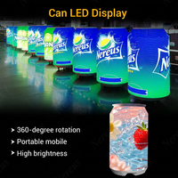 P2 P2.5 P3.91 Affichage publicitaire intérieur créatif LED souple et flexible pour centre commercial Bouteille de bière spéciale numérique