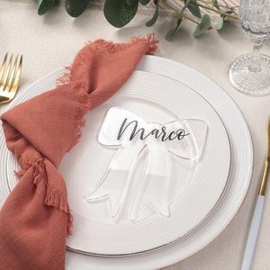 Xách tay rõ ràng Acrylic Wedding Dinner Party bảng thiết lập chủ thân thiện với môi nhỏ hình chữ nhật vuông nơi thẻ đánh bóng perspex - Product Image 6