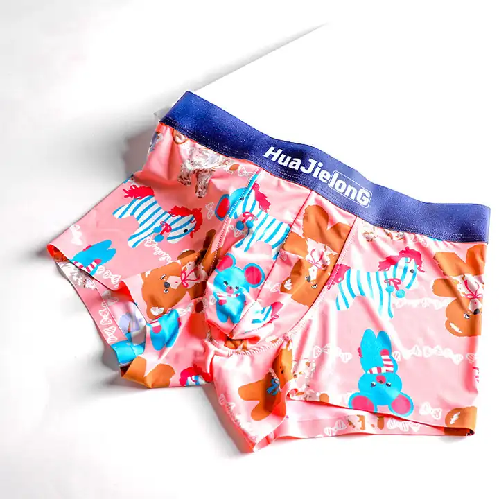 Men's ice silk underwear summer mid-waist