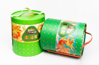 Boîte Cadeau Cylindrique de Luxe Personnalisée en Carton avec Poignée, Contenant en Carton pour Emballage Alimentaire Festif