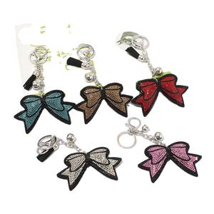 Llavero con diseño de trompeta de diamantes, lazo brillante, megáfono de animación y borla, para aficionados de equipos de porristas, estilo <span class=keywords><strong>Popcorn</strong></span> Cheer - Product Image 1