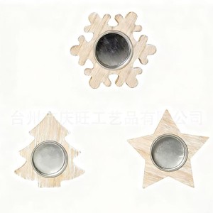 Wood Candlestick Holder Christmas <b>Tree</b> <b>Star</b> Snowflake Heart Shape MDF Home Decoration <b>For</b> Holiday Gift - Product Image 3