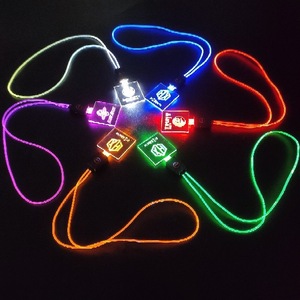 Cordones LED para Carnaval, Collar Luminoso, Cordón para el Cuello para Promoción, Recargable por USB, con Luz Intermitente, para Identificación, con Logotipo Personalizado - Product Image 6