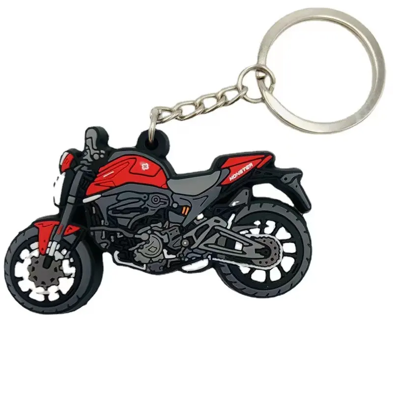 Top Quality Low Cost Motorcycle Racing Sport 3d Promotion Pvc Keychain