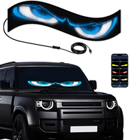 Panneau LED Oeil du Diable Dynamique avec Yeux de Démon, Panneau de Voiture avec Défilement Flexible, Programmable, pour Camion