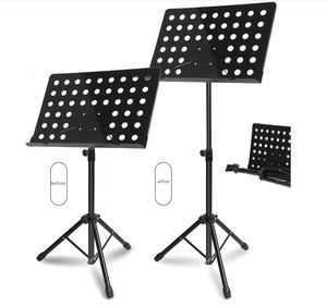 2025 bview nghệ thuật Hot Bán dual-sử dụng máy tính để bàn cuốn sách đứng kim loại âm nhạc đứng với màu đen mang túi thư mục và kẹp - Product Image 1