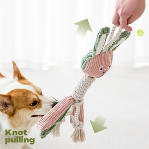 ของเล่นสำหรับสุนัขที่ส่งเสียงดังเอี๊ยดอ๊าดริลล์ผ้ากำมะหยี่พร้อมเชือกผ้าฝ้ายยัดนุ่นของเล่นสำหรับสุนัขกัดของเล่นนุ่มๆ - Product Image 3