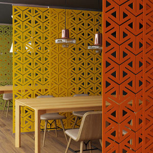 Smorzamento del suono 100% riciclare il pannello acustico decorativo in fibra di poliestere appeso schermo divisorio divisorio - Product Image 1