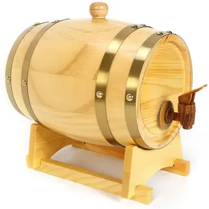 Cnlf 1.5L/3L/5L/10L Vintage Holz Eiche Holz Bierfass Rotwein fass für Bier Brandy Whisky Rum Port CNLF