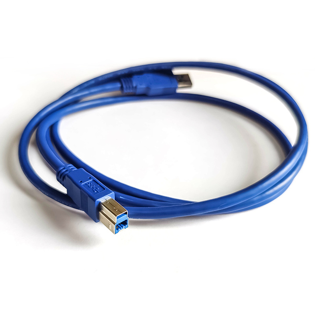 USB 3.0 High-Speed Data Cable Type B 90 Degree 1.5 ft PVC Tinned Copper Conductor for Printers Computer External Hard Drives