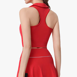 Nouvel Arrivage Ensemble Jupe de Sport pour Femme, avec Soutien-gorge de Sport Color Block et Débardeur de Yoga, Absorbant la Transpiration et Respirant, pour le Golf et le Tennis - Product Image 5