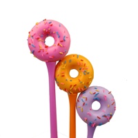 Vente en gros personnalisé CLEAN and BON prix d'usine qualité Squishy Relief Donut PU Rose Couleur Stylo Pour Enfants Cadeaux