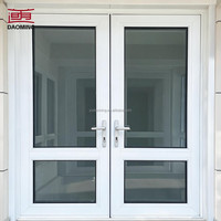 Porte en verre battante horizontale en alliage d'aluminium à pont thermique brisé, insonorisée, de style moderne et minimaliste pour immeuble de bureaux