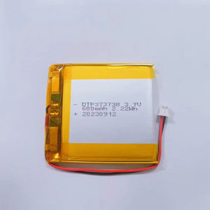 Batería de Iones de Litio 373738 de 600 mAh y 3.7 V, Baterías Recargables de Polímero Personalizadas al por Mayor de Alta Calidad - Product Image 1