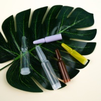 Vente en gros d'ampoules en plastique jetables transparentes de haute qualité pour cosmétiques liquides, de 1,5 ml, 2 ml, 3 ml, 5 ml, avec un grossiste