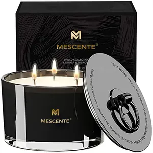 Mescente Wholesale Top Selling Hand Made Private Label 3 Wick Scented Wax Wedding Favors Candles With Packaging