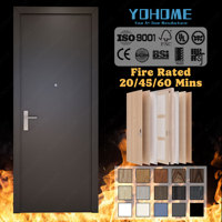 Porte intérieure coupe-feu nord-américaine de 20 minutes, porte coupe-feu pour appartement, porte moderne en bois, porte affleurante coupe-feu U-L WH
