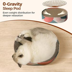 <span class=keywords><strong>Cat</strong></span> Scratcher Karton bett: 17 "x 13" ovale Lounge-<span class=keywords><strong>Couch</strong></span> für Innen katzen, recyceltes Wellpappen-Kratz pad, langlebig - Product Image 3
