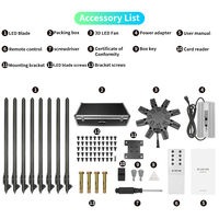 Ventilateur holographique 3D OEM 150cm Ventilateur LED à 8 pales à œil nu Affichage d'hologramme 3d Rotation à grande vitesse Grand ventilateur d'hologramme pour concert