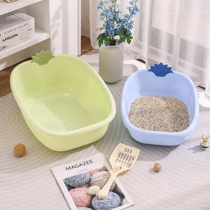 Bac à litière pour chat Harry Yaya, ouvert, carré, en PP, extra large, pour chats, accessoires pour animaux de compagnie, nettoyage, toilette - Product Image 2