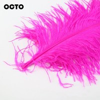 Premium 60-65cm 24-26in Grandes plumes d'autruche rose fuchsia pour la décoration de fête de mariage