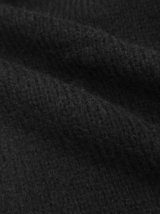 Cardigan en tricot noir à fermeture éclair pour femme JOYSONS, col rabattu, manches longues, épaules tombantes, pull décontracté - Product Image 6