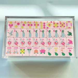 High Quality Acrylic Country Club American Mahjong Tile Set Modern Design Classic Mahjong Artwork Portable <b>Entertainment</b> - Product Image 2