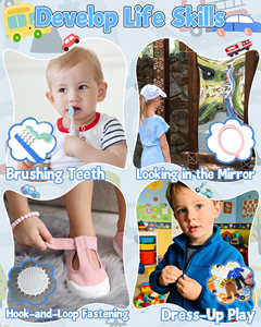 Juguete Educativo Montessori Busy Board, Meafeng 10 en 1, Libro de Actividades Sensoriales con Vehículos para Niños Pequeños de 1, 2 y 3 Años - Product Image 4