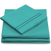 Set de literie avec drap plat brodé pour revendeurs, qualité supérieure, 100% coton 210tc, personnalisé, vente en gros