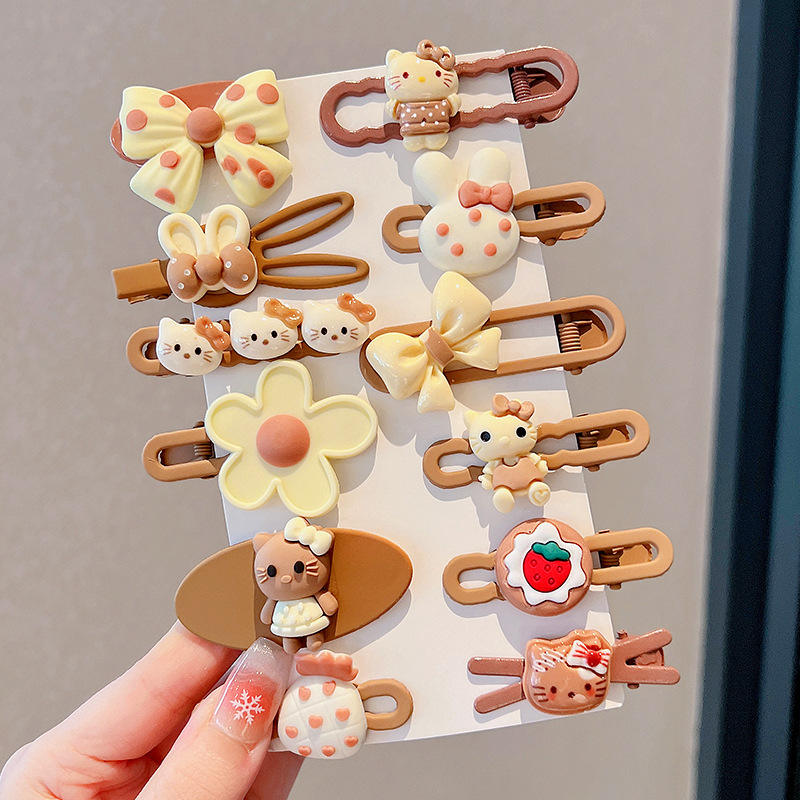 3 coffee - colored bunnies twelve - piece set