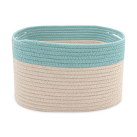 Panier de couverture tissé pépinière coton corde paniers pour stockage salon jouet organisation avec poignée