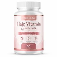 Vitamin Rambut Gummies Label Pribadi OEM, Vitamin Kompleks dengan Biotin dan Vitamin C E Gummies untuk SUPLEMENT Rambut