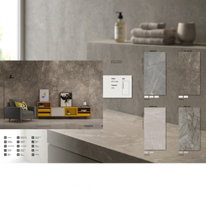 Losas de Cerámica Sinterizada Fox Marble, Formato Jumbo 1200x2400mm, Breccia Estrella Ice, para Baños de Lujo y Centros Comerciales - Product Image 5