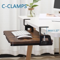 Support coulissant CHICON C pour clavier et souris, à fixer sous le bureau, pour tiroir d'ordinateur, idéal pour la saisie