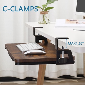 Bandeja Deslizable <span class=keywords><strong>CHICON</strong></span> con Abrazadera en C para Teclado y Ratón, Soporte Bajo Escritorio para Cajón de Computadora, Ideal para Escribir - Product Image 6