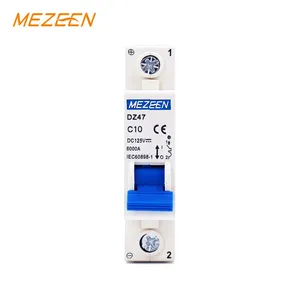 MEZEEN-mini disyuntor mcb serie DZ47, disyuntor Solar PV, CC, 1 polo, 10A, 125V, 6KA