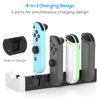 Stasiun Pengisian Daya Joy-Con Kompatibel dengan /OLED Handle Charger dan Perlindungan untuk Aksesori Game