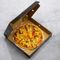 Benutzer definierte 8 12 14 28 Zoll mit Logo-Karton Nehmen Sie einen Weg Karton Wellpappe Caja Para De Black Pack Boite Kutusu Pizza Boxen