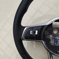Volante de Cuero para Volkswagen MK7 MK6 Golf7 Polo CC Jetta Tiguan GTI R GTD GTS GTE R-Line Passat GOLF