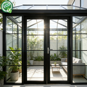 Puerta Principal Doble de Aluminio y Vidrio Moderna 2026 |   Hoja Asimétrica con Vidrio Templado - Product Image 6