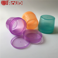Pot en plastique transparent 200ML avec couvercles pour crème cosmétique de soin de la peau