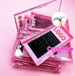 Mới đến 0.05 0.07 0.10 0.15mm Nâu Lash mở rộng C D CC DD Lash khay tùy chỉnh logo Nâu lông mi khay